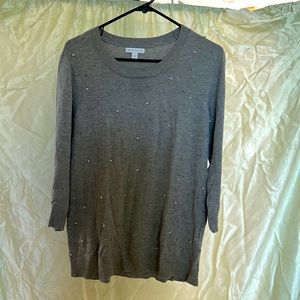 Size L, New York & Company sweater with pearls, new